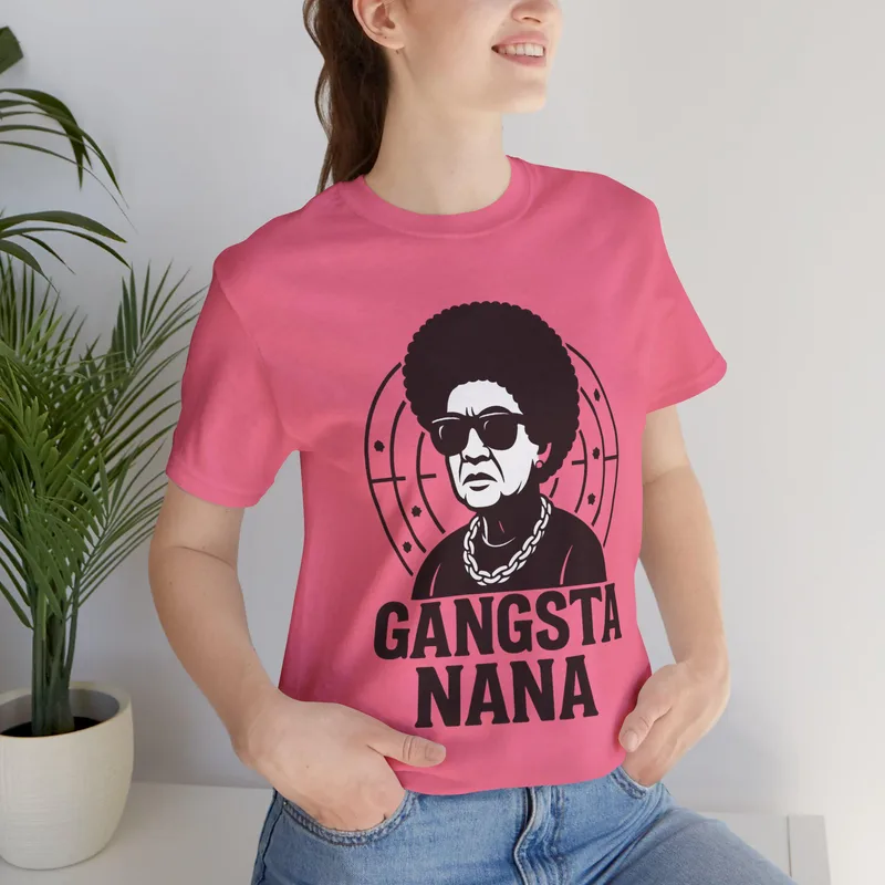 Gangsta Nana t-shirt with a hip hop style grandma graphic